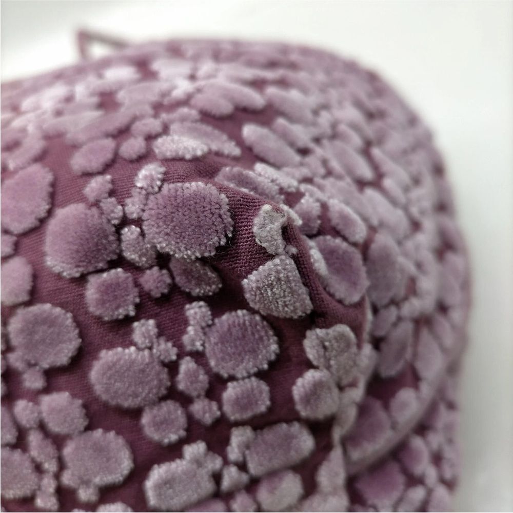 Auth Bottega Veneta Purple Butterfly Velvet Crocheted Strap Mini Bucket Bag - Picture 6 of 9